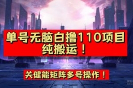 9月全网首发，单号直接白撸110！...