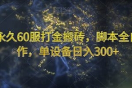 魔兽永久60服打金搬砖，脚本全自...