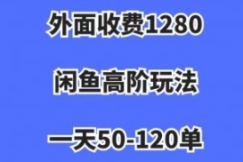 外面收费1280，闲鱼高阶玩法，一...