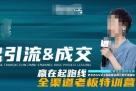 2024引流&成交全渠道老板特训营...
