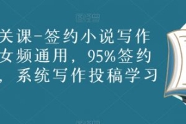 网文通关课-签约小说写作投稿男...