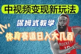 中视频变现新玩法，体育赛道日入...