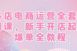 抖店电商运营全套实操课，新手开...