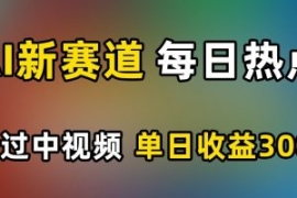 AI新赛道，每日热点，秒过中视频...