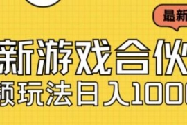 最新快手游戏合伙人视频玩法小白...