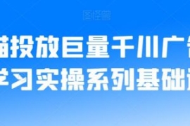 老猫投放巨量千川广告投放学习实...