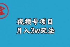 宝哥视频号无货源带货视频月入3w...