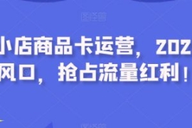 抖音小店商品卡运营，2023流量风...