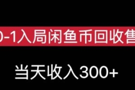 从0-1入局闲鱼币回收售卖，当天...