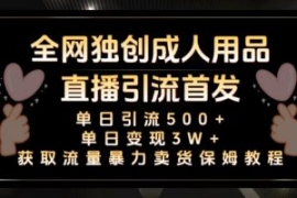 全网独创真人主播+无人直播单日...