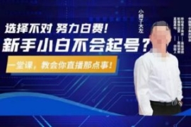 大左教您从0到1做直播带货，选择...