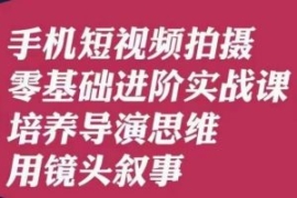 手机短视频拍摄零基础进阶实战课...