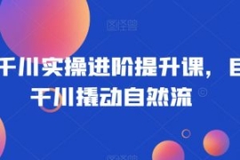 巨量千川实操进阶提升课，巨量干...