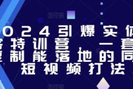 2024引爆实体获客特训营，​一套...