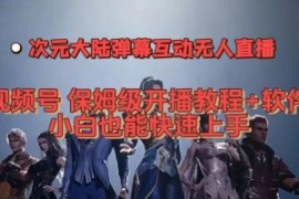 视频号次元大陆弹幕互动无人直播...