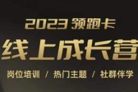 2023领跑卡线上成长营，淘宝运营...