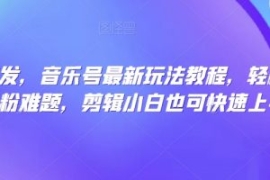 全网首发，音乐号最新玩法教程，...