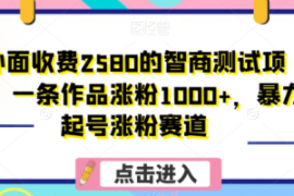 外面收费2580的智商测试项目，一...