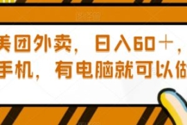 通过美团外卖，日入60＋，苹果手...